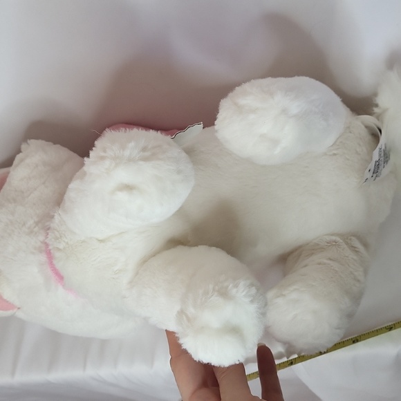 Marie Aristocats Disney Store Plush "13 white cat pink bow - Picture 15 of 17